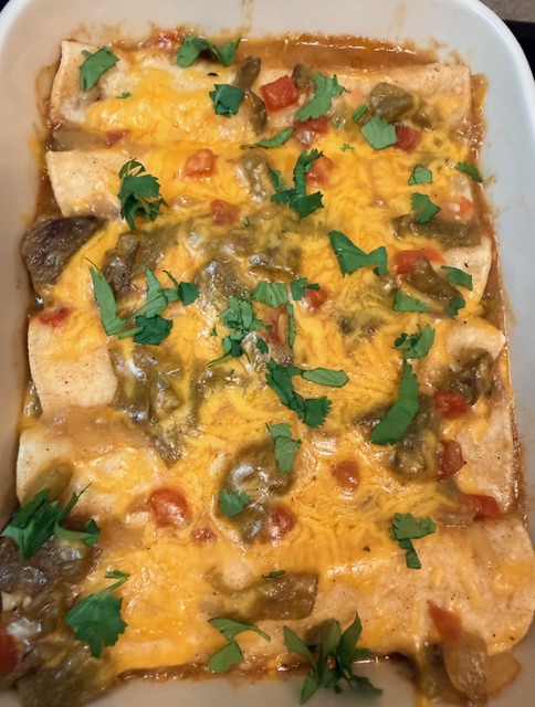 Green Chile Chicken Enchiladas